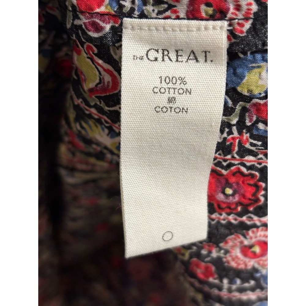 The GREAT The Canary Floral A-Line Midi Skirt Floral Women's 1 Small MSRP $275 - Picture 11 of 12